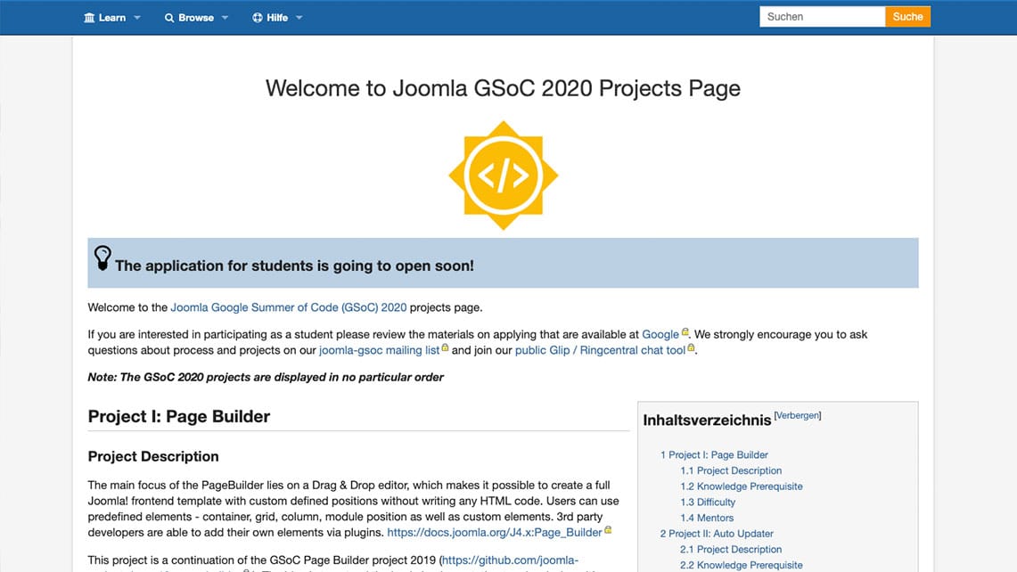 GSoC 2020 Joomla